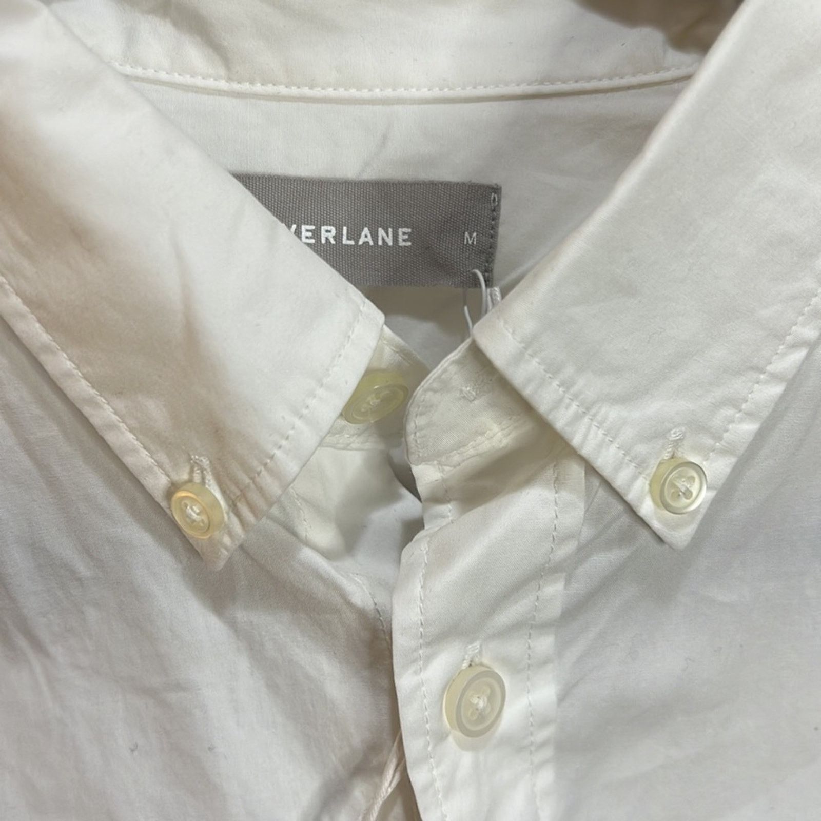 Everlane Everlane The Organic Short Sleeve Slim Fit - White Size M Size US M / EU 48-50 / 2 - 6 Thumbnail