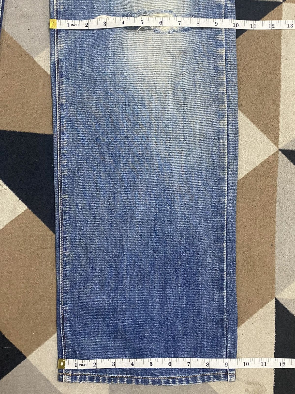 Big John Vintage Big John Gl Heart Distressed Denim Baggy Jeans Size US 37 - 14 Thumbnail