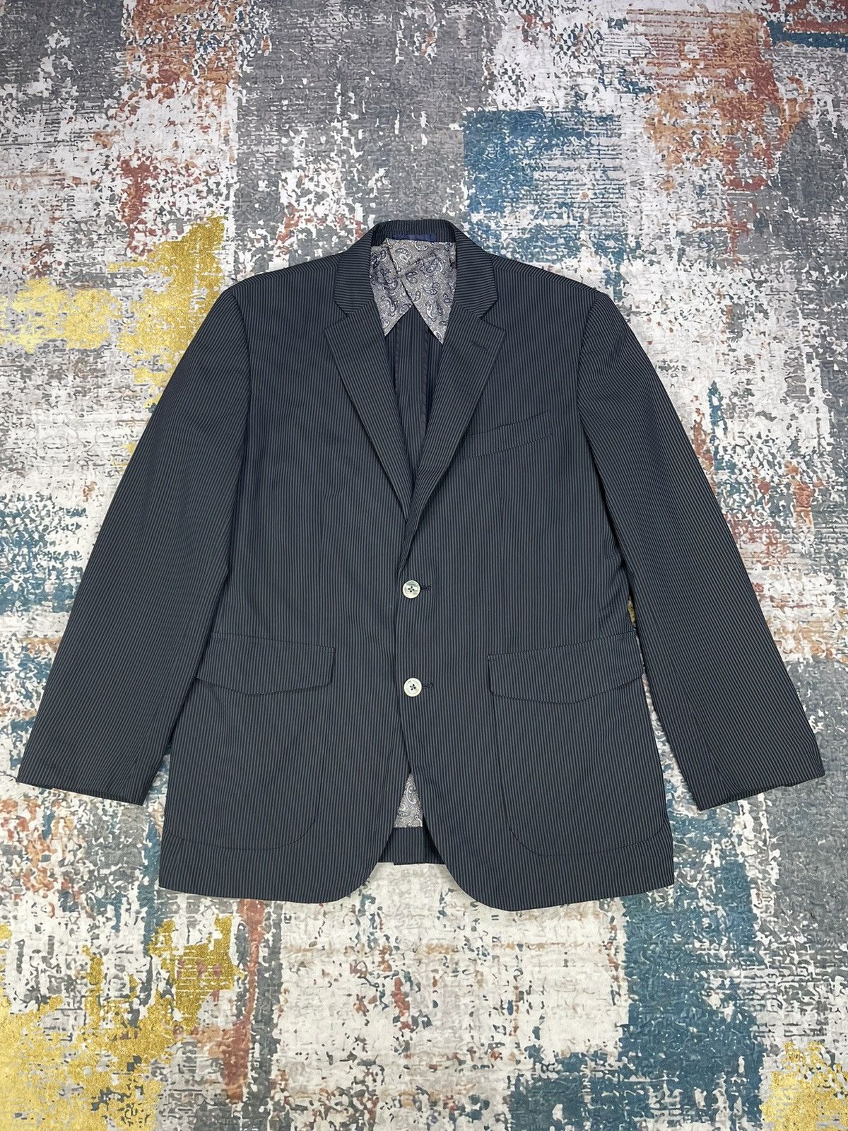 Kansai Yamamoto Kansai Yamamoto Homme Notch Lapel Paisley Lined Blazer Size US M / EU 48-50 / 2 - 1 Thumbnail