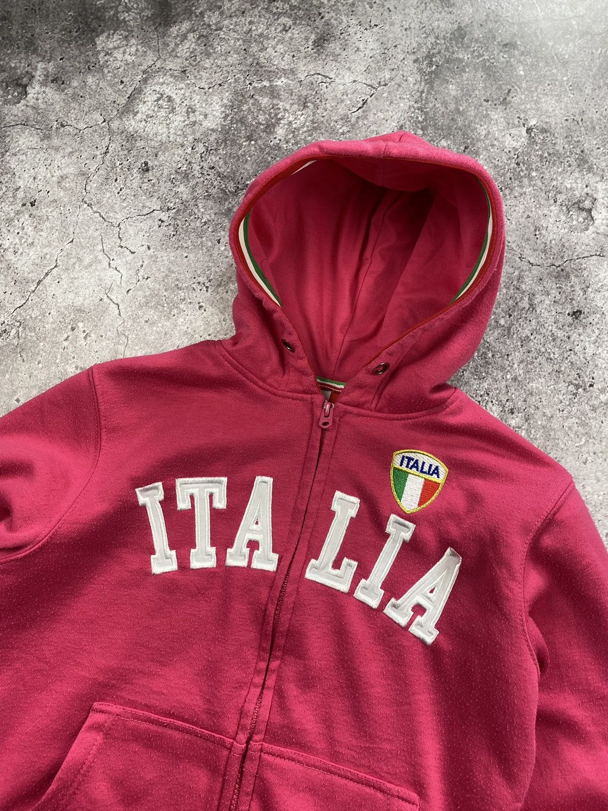 Vintage Rare Y2K Italia Pink Blokecore zip hoodie rare jersey Size US XS / EU 42 / 0 - 2 Thumbnail