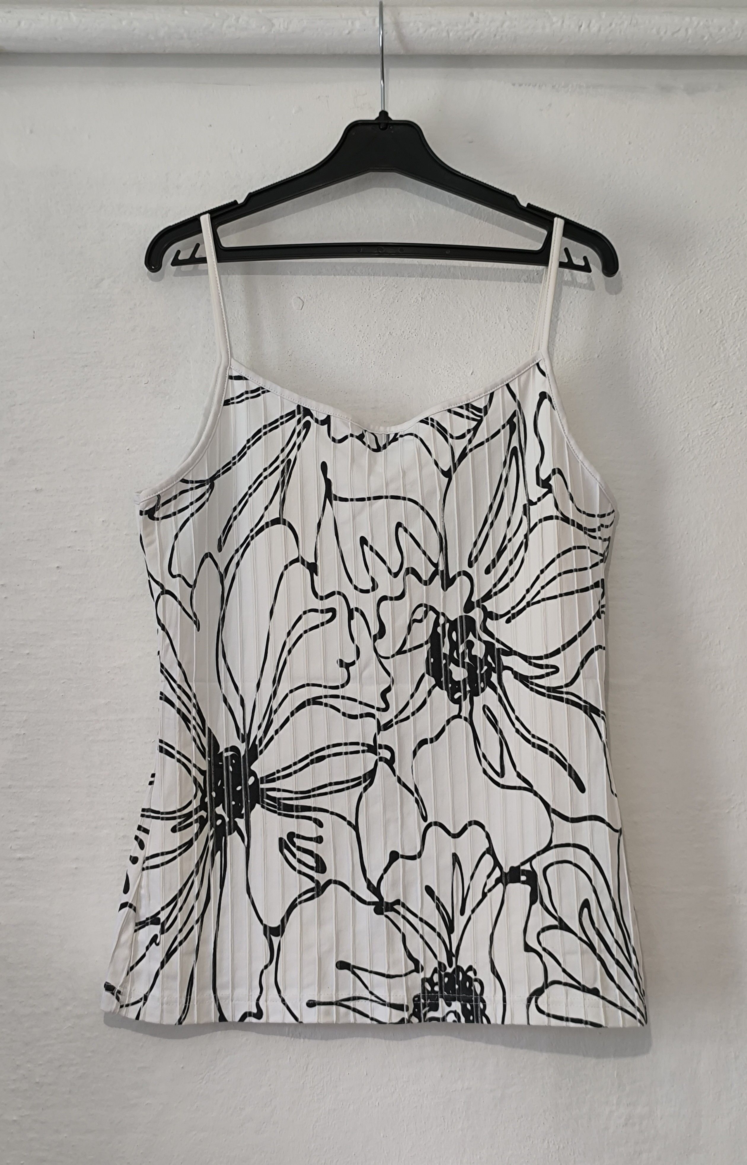 ANNE FONTAINE Anne Fontaine Paris White Black Floral Camisole Top – Size 3 Size S / US 4 / IT 40 - 16 Thumbnail