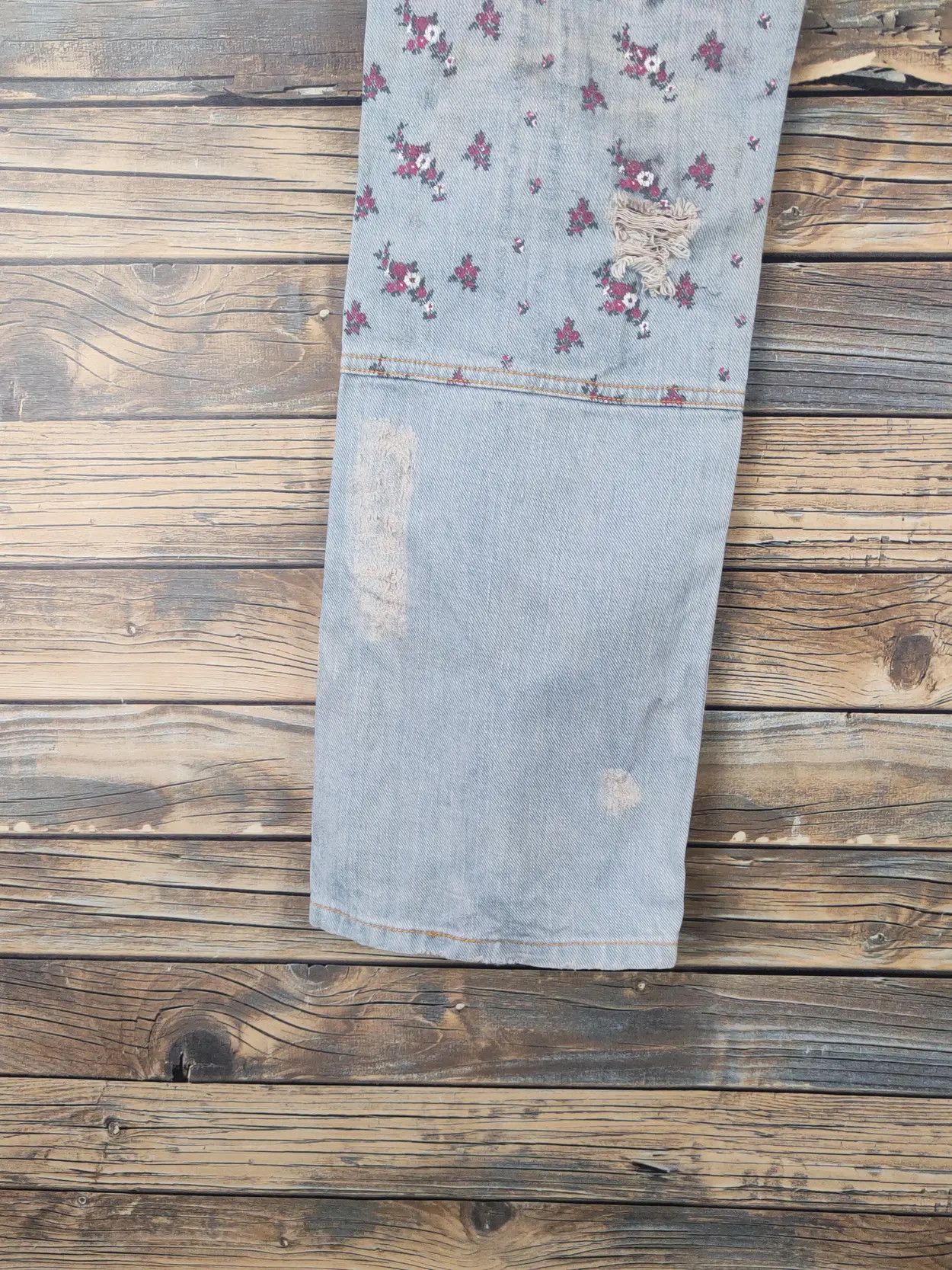 Issey Miyake Sunao Kuwahara japan Patchwork ripped denim pants #46-205xT Size US 30 / EU 46 - 7 Thumbnail