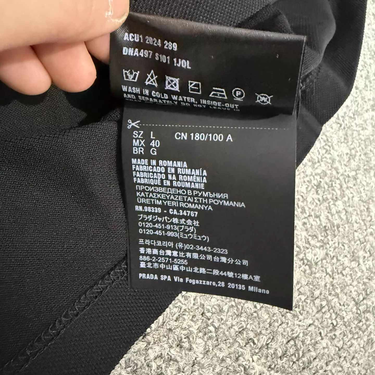 Prada Prada black new w/ tags short-sleeve Polo L Size US L / EU 52-54 / 3 - 6 Thumbnail