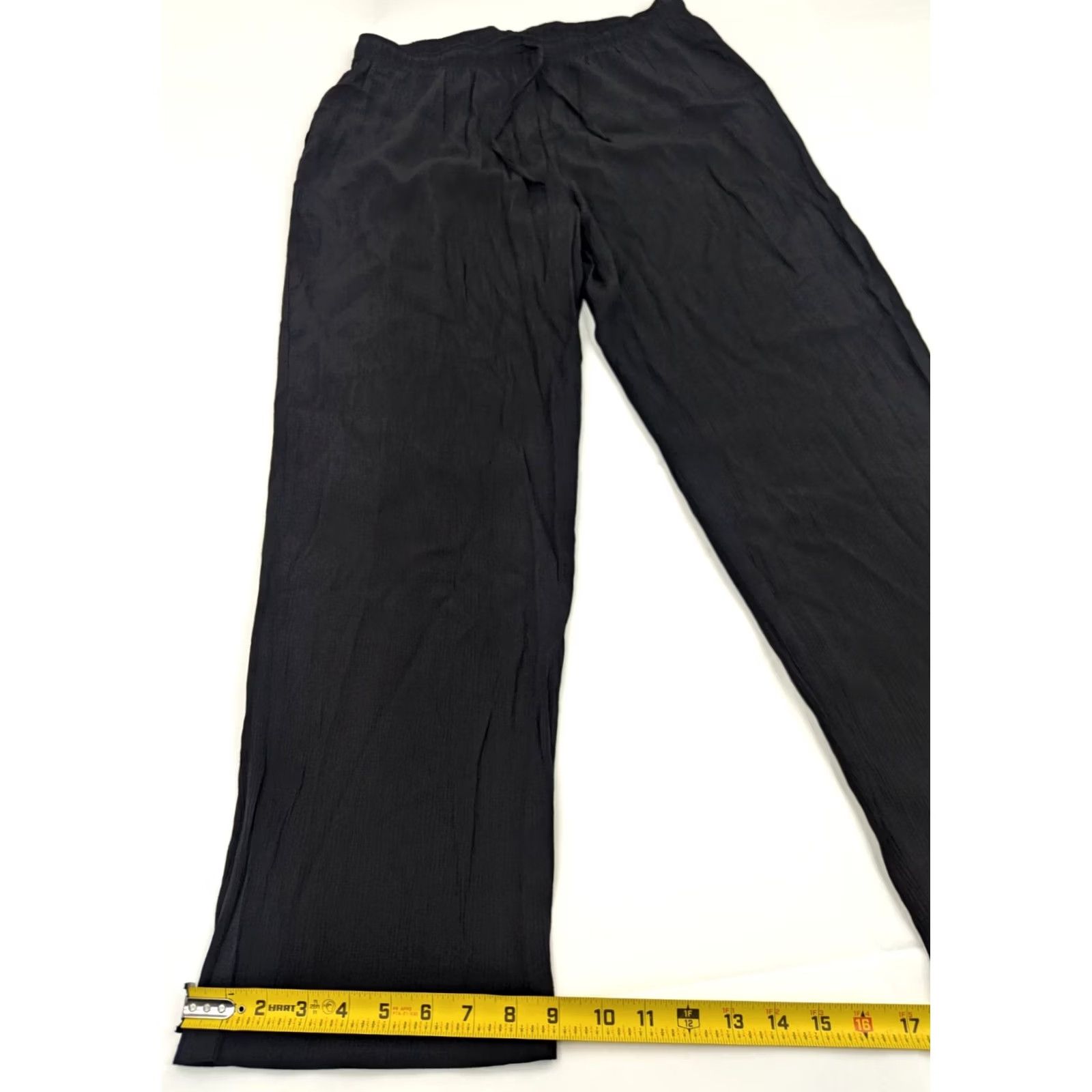 Vintage VINTAGE Damart Black Ribbed Pants Lightweight UK 20 US 16 (Fits 32x29) 70s USA Mens Size 24" / US 00 / IT 34 - 2 Thumbnail