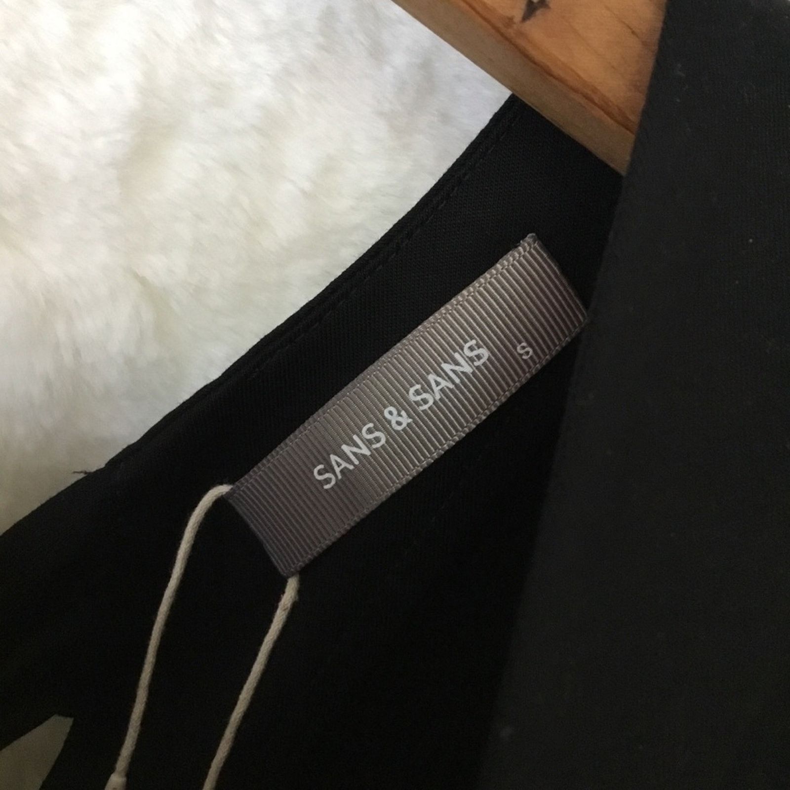 Other Sans & Sans Black Cap-Sleeved Dress With Tie Size S / US 4 / IT 40 - 8 Thumbnail