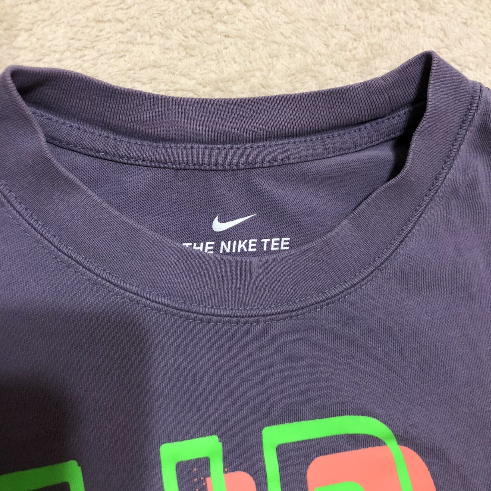 Nike VINTAGE Nike Archives Official Reissue Retro 90s T-Shirt Mens Large Lavender Neon Green Size US L / EU 52-54 / 3 - 3 Thumbnail