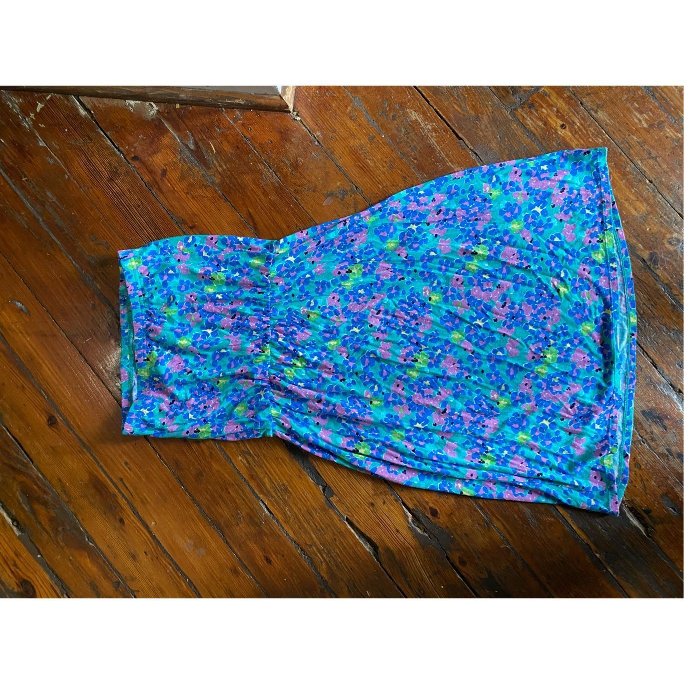 Lilly Pulitzer Lilly Pulitzer Strapless Short Dress, Blue Pink Green Floral Size XS / US 0-2 / IT 36-38 - 4 Thumbnail