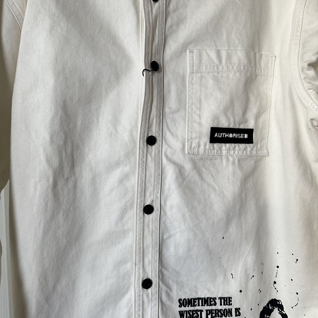 Zara New Zara Embroidered Splatter Denim Overshirt Medium Size US M / EU 48-50 / 2 - 5 Thumbnail