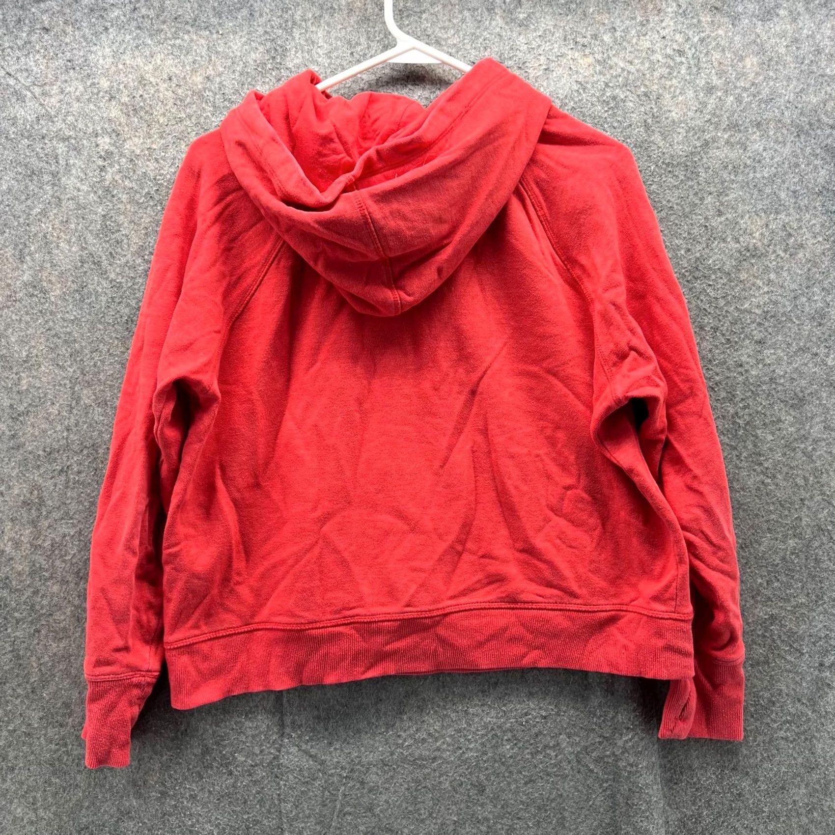 Tommy Hilfiger VINTAGE Tommy Hilfiger Hoodie Womens Large Red Pullover Fleece Sport Flag TH Sweatshirt Size L / US 10 / IT 46 - 2 Thumbnail
