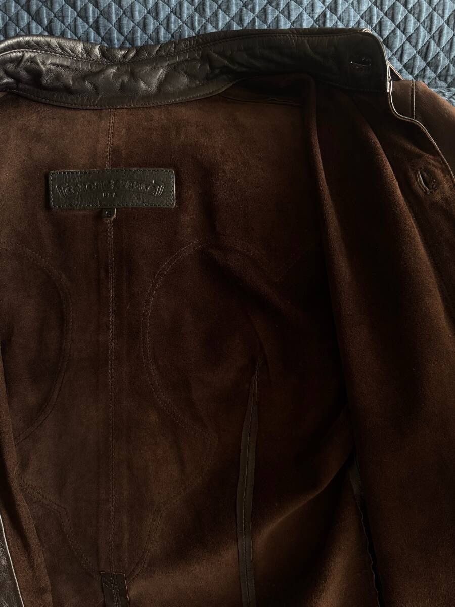 Chrome Hearts 1/1 2002 Custom Order Chrome Hearts Brown Leather Shirt sz S Size US S / EU 44-46 / 1 - 4 Thumbnail
