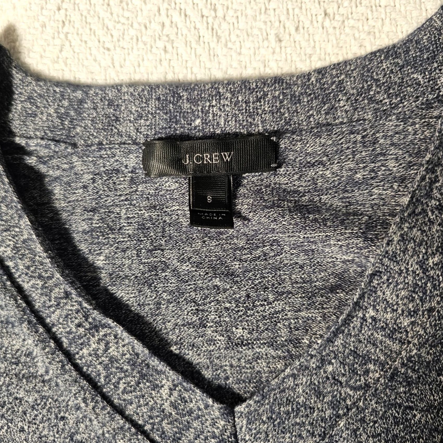 J.Crew VINTAGE J.CREW Sweater Blue V-Neck Wool Linen Blend Pullover S Womens Small Size S / US 4 / IT 40 - 2 Thumbnail