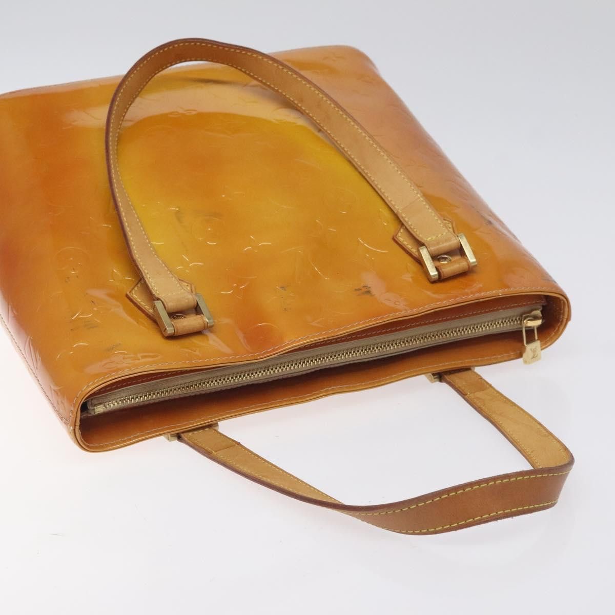 Louis Vuitton LOUIS VUITTON Monogram Vernis Houston Hand Bag Beige M91004 Size ONE SIZE - 6 Thumbnail