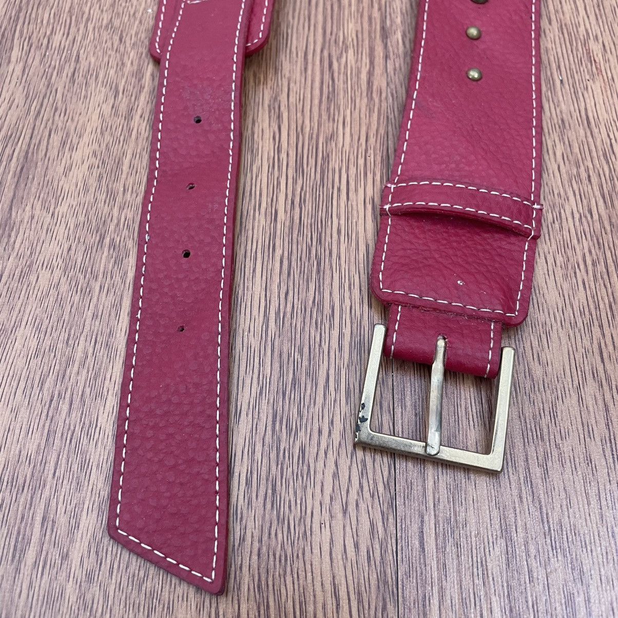 Designer × Japanese Brand Red studded waist simple mini belt Size ONE SIZE - 2 Thumbnail