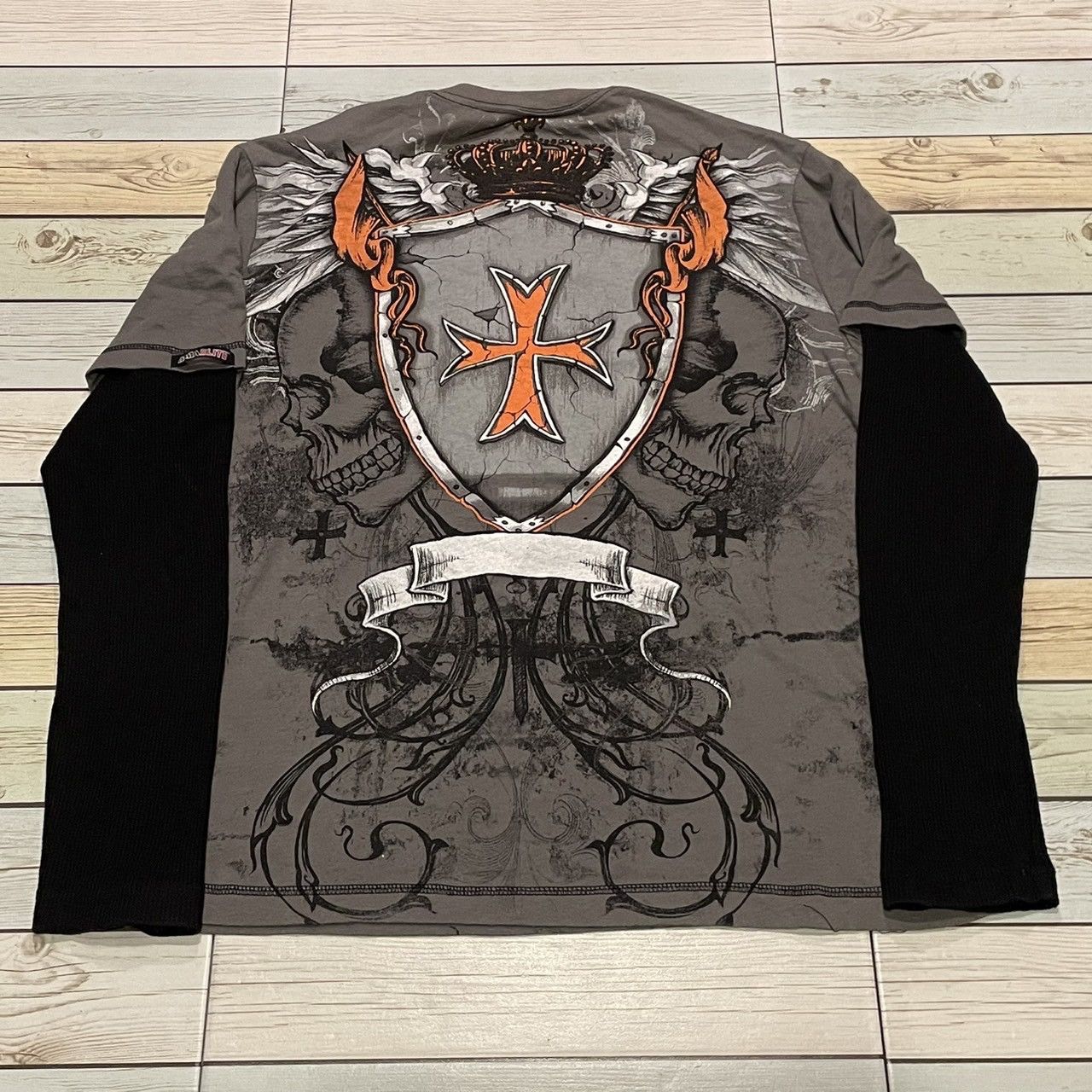 Affliction × Ed Hardy × Southpole Rare Mma Elite Longsleeve Y2K Affliction Style Size US L / EU 52-54 / 3 - 3 Thumbnail