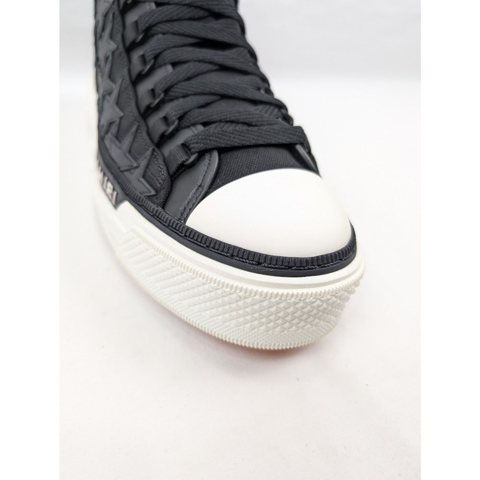 Amiri o1rshd1 Stars Court Hi-Top Sneakers in Black/White Size US 14 / EU 47 - 6 Thumbnail