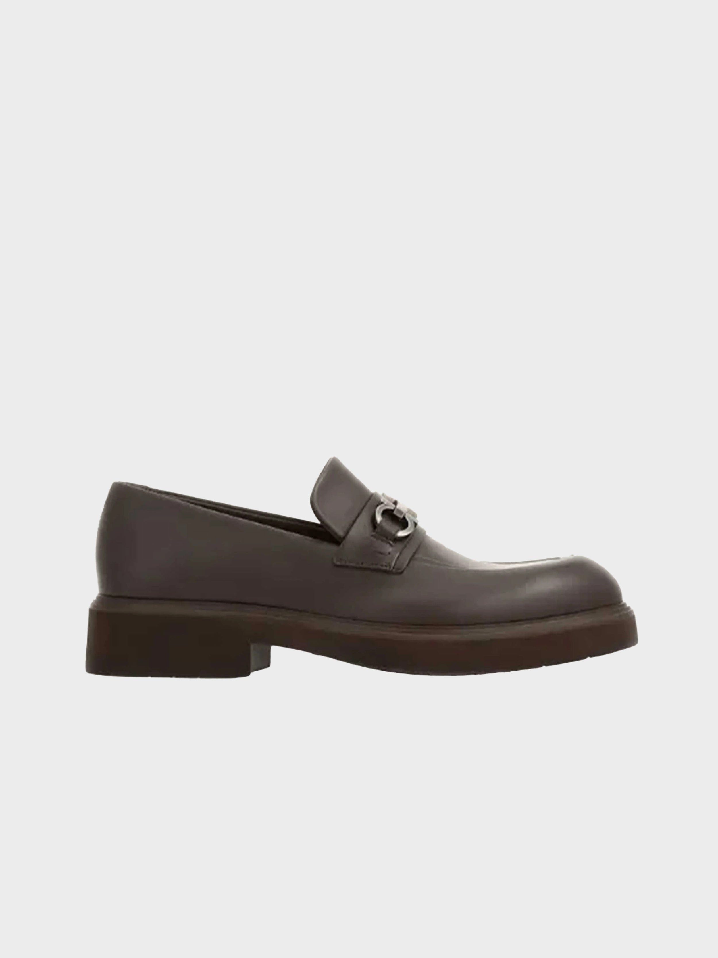 Salvatore Ferragamo o1s1rm0126 Fiorello Loafers in Dark Brown Size US 12 / EU 45 - 1 Thumbnail