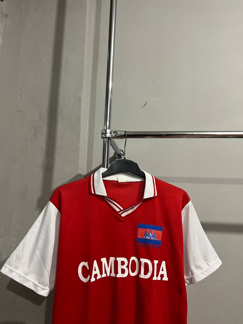 Vintage 1990 RARE CAMBODIA NATIONAL TEAM SOCCER JERSEY SHIRT sz 44 Size US M / EU 48-50 / 2 - 3 Thumbnail