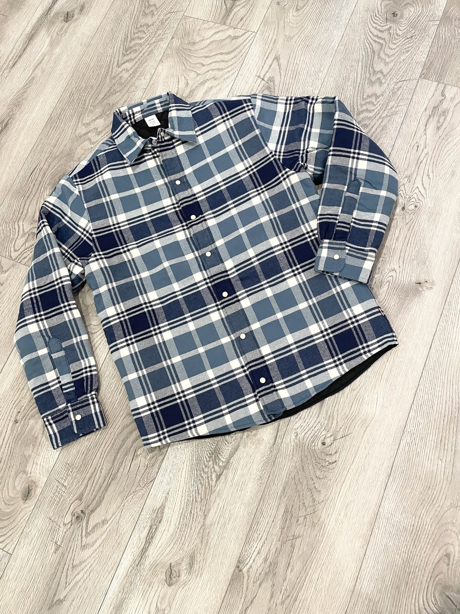 JJJJound JJJJound Blue & White flannel jacket Size US S / EU 44-46 / 1 - 1 Thumbnail