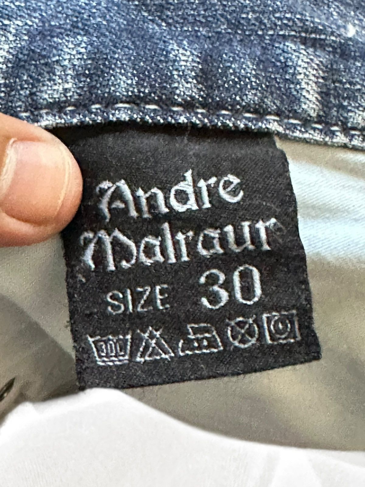 Los Angeles Apparel Vintage Andre Malraur Faded Whiskers Grunge Denim Size US 32 / EU 48 - 9 Thumbnail