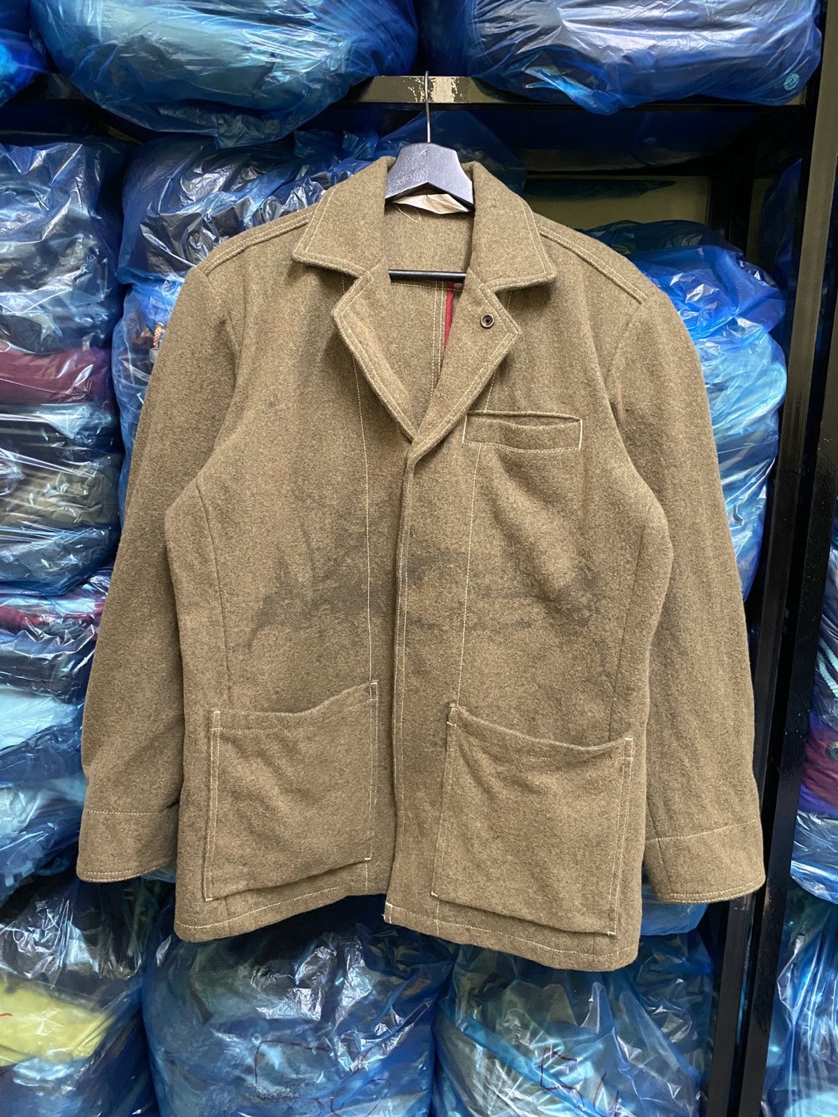 Vintage Japanese Wool Blend Field Jacket Brown Olive Workwear Style Size US M / EU 48-50 / 2 - 4 Thumbnail