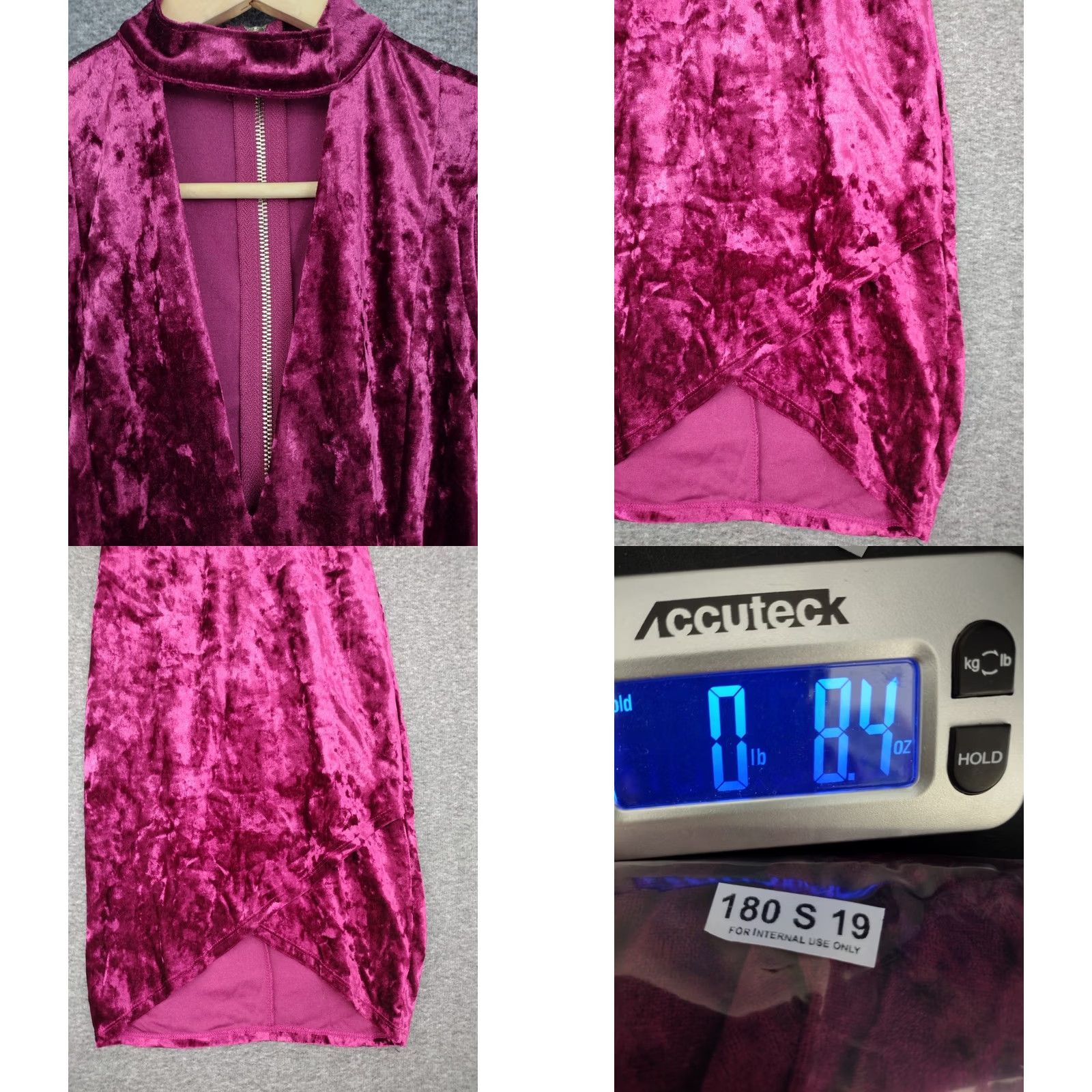 Vintage Charlotte Russe Velvet Choker Neck Open V Sleeveless Bodycon Dress XS Wine Red Women Size XS / US 0-2 / IT 36-38 - 8 Thumbnail