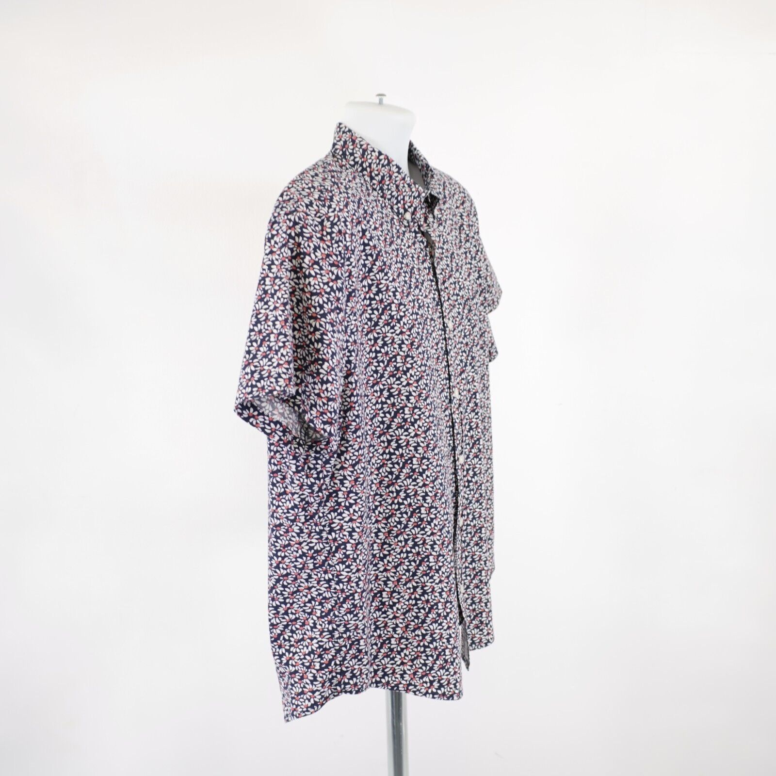 J.Crew J Crew Flex Washed Slim Floral Blue XL Button Down Short Sle Size US XL / EU 56 / 4 - 7 Thumbnail
