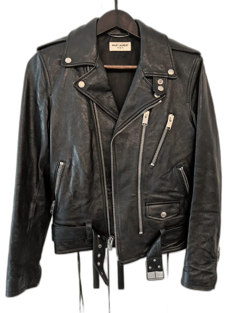Saint Laurent Paris black leather Saint Laurent biker jacket Size US L / EU 52-54 / 3 - 1 Thumbnail