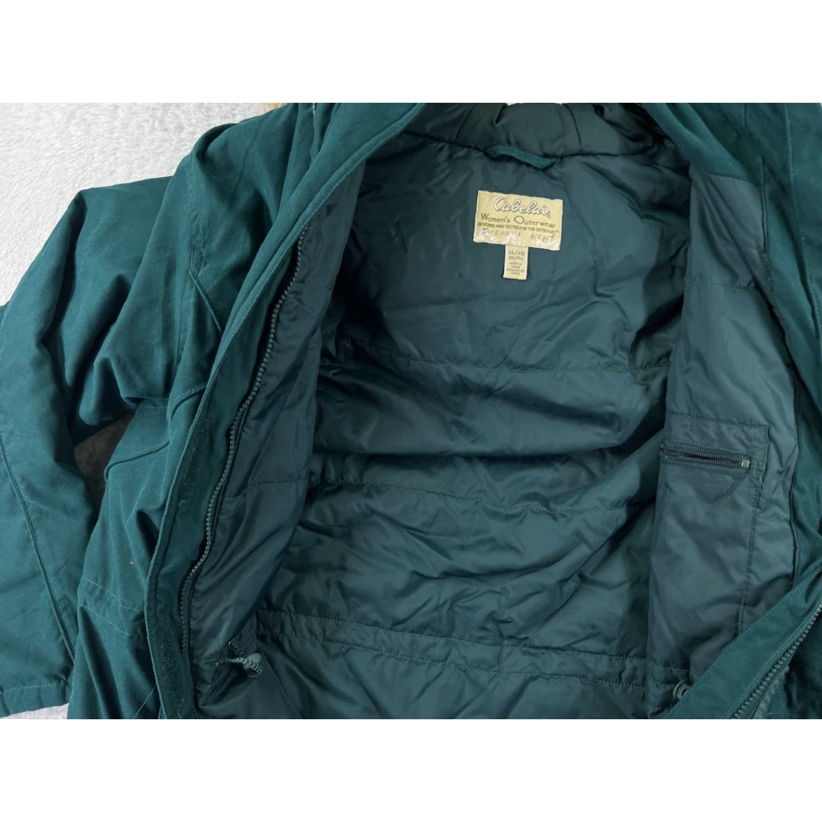 Vintage Cabela's Jacket Womens XL Green Gore-Tex Parka Weather Resistantwaterproof Windproof Warm Size XL / US 12-14 / IT 48-50 - 5 Thumbnail