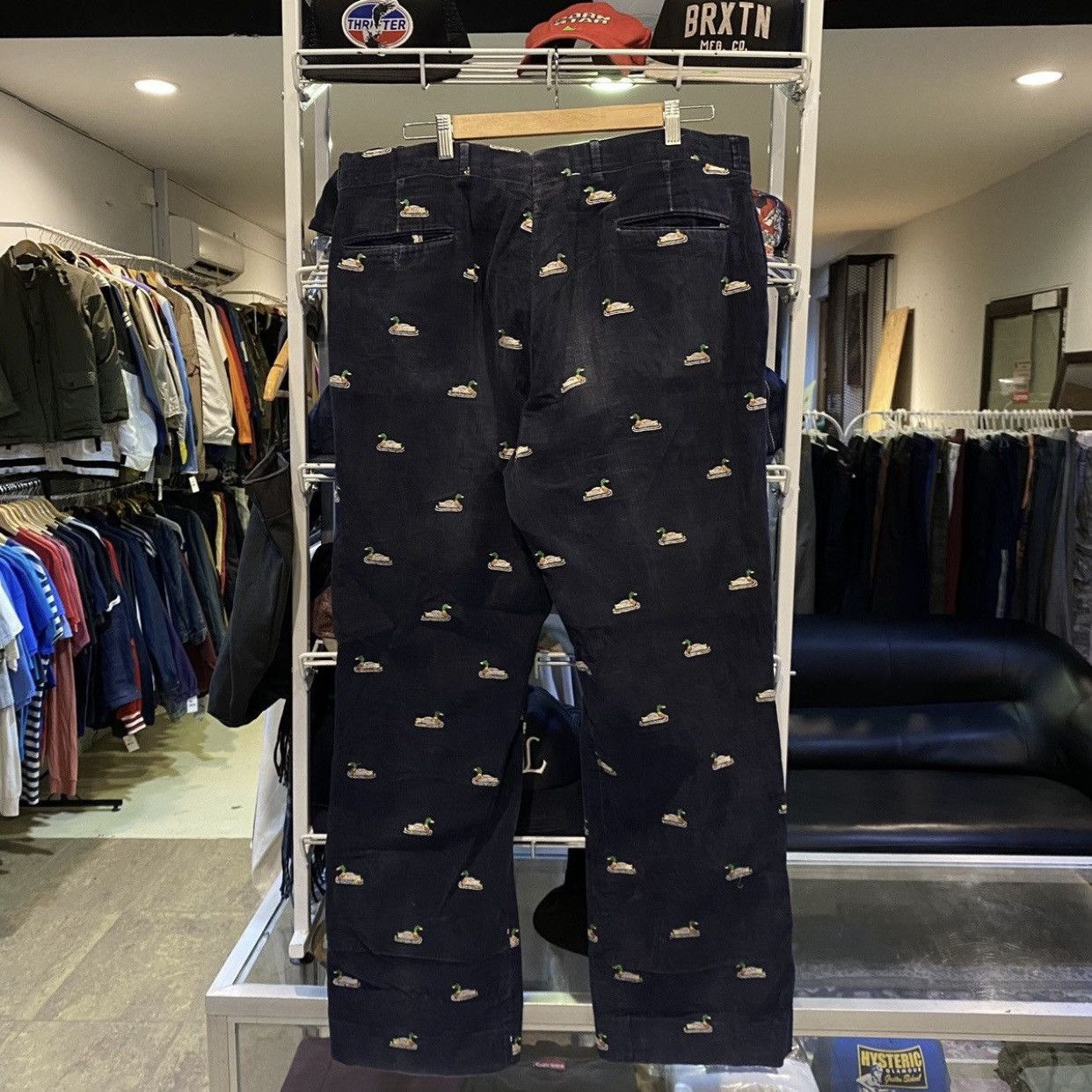 Other Asher Embroidered Corduroy Pants – Navy Duck Pattern Size US 38 / EU 54 - 2 Thumbnail