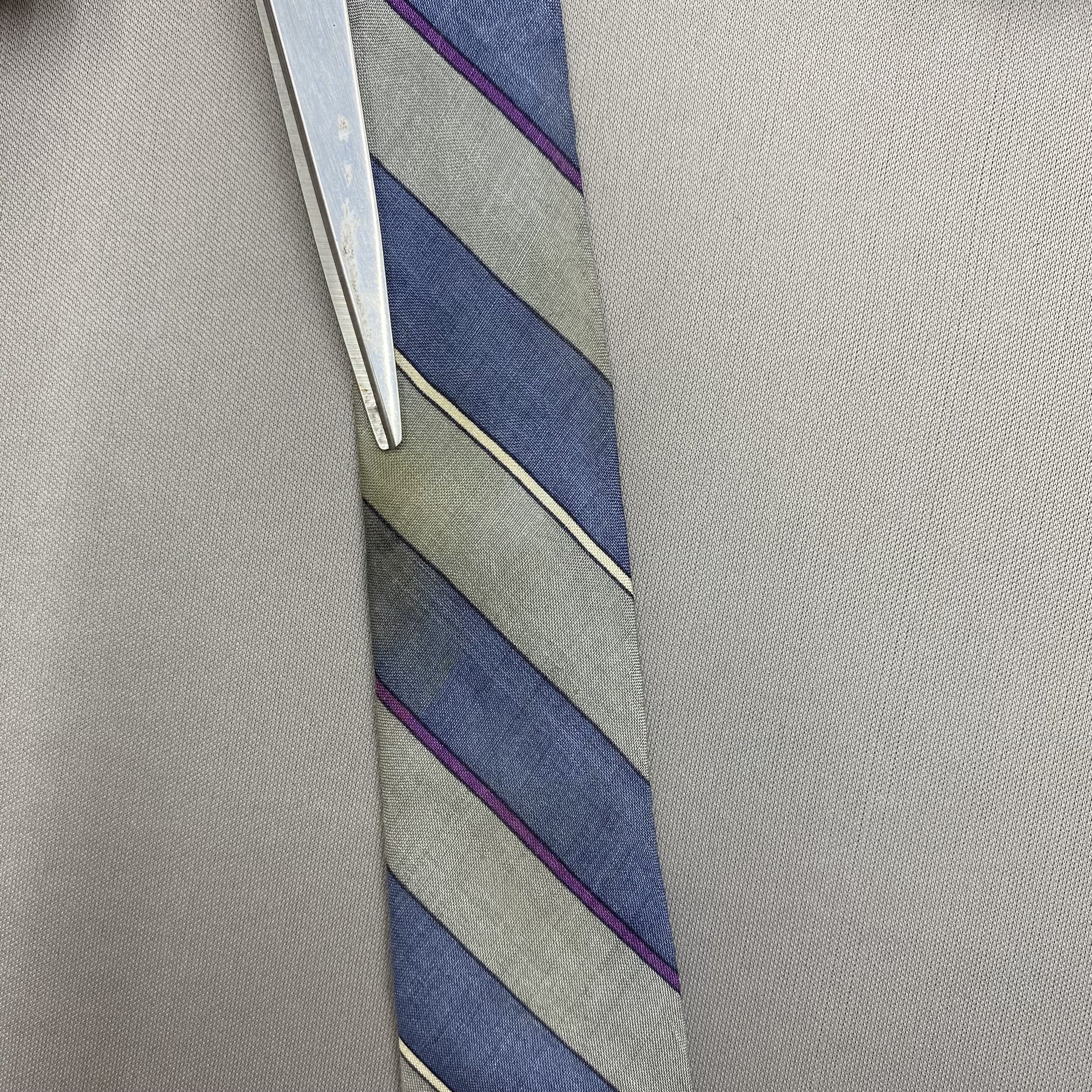 Japanese Brand Vintage Yves Saint Laurent SILK Necktie Cravate Pure Silk Size ONE SIZE - 8 Thumbnail
