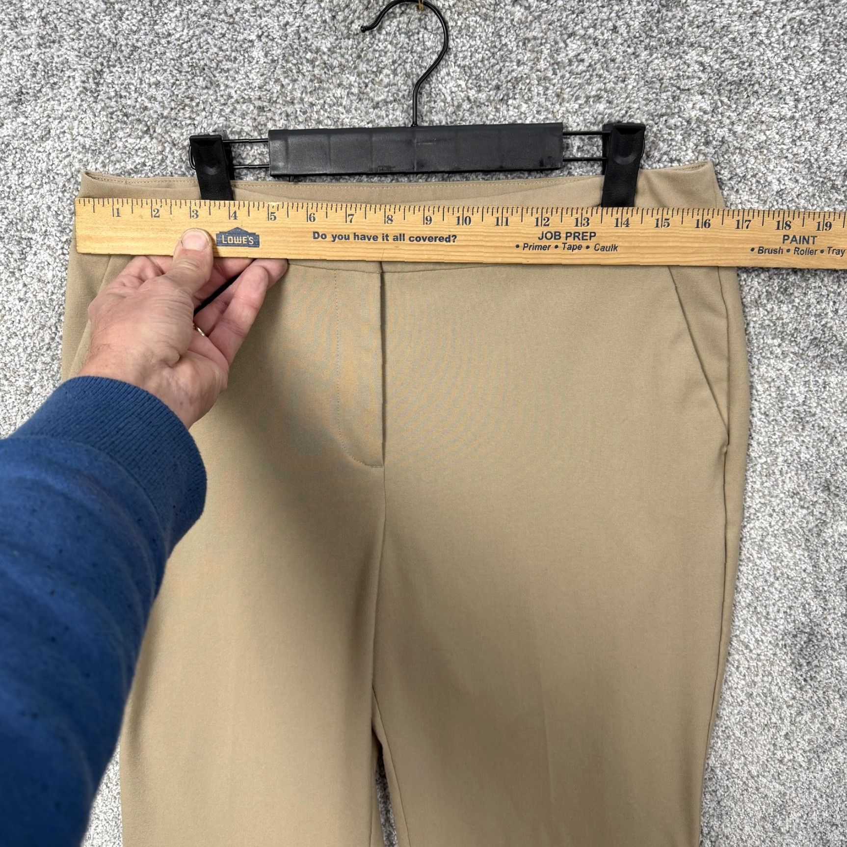Talbots Talbots Dress Pants Womens 10 Khaki Beige Straight Leg Stretch Office Workwear Size 32" / US 10 / IT 46 - 2 Thumbnail