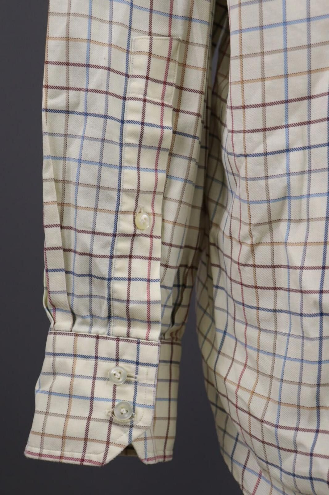 Designer Van Laack Royal Beige Check Shirt Size 44 / 17.5 Size US M / EU 48-50 / 2 - 9 Thumbnail
