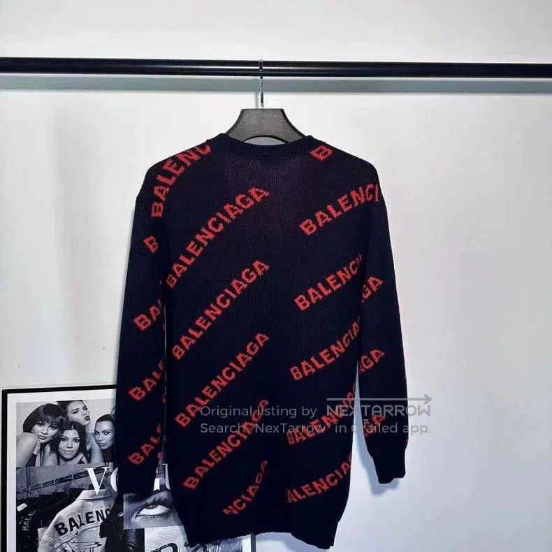 Balenciaga Balenciaga Blue Red Cardigan Size S. Size US S / EU 44-46 / 1 - 2 Thumbnail