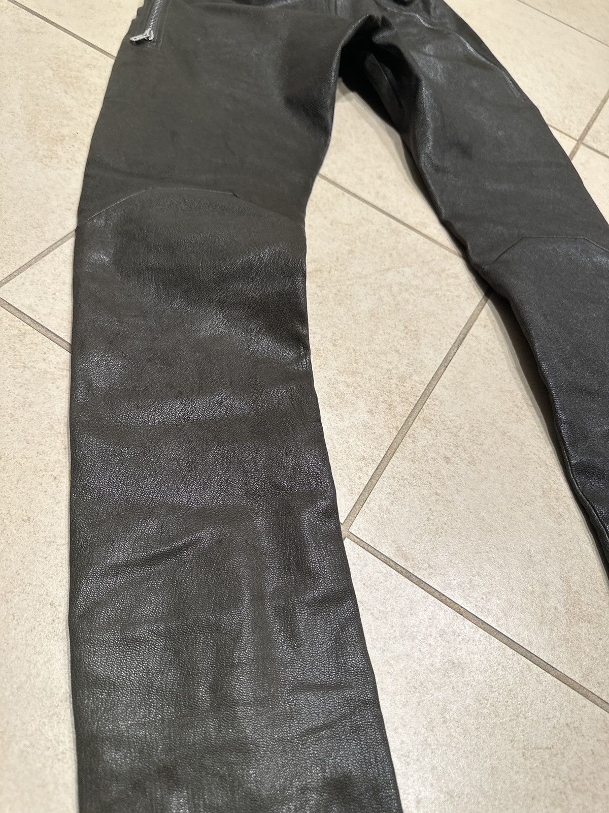 Rick Owens $3,000 RARE goat leather Bela back zip Gary pant Size US 31 - 5 Thumbnail