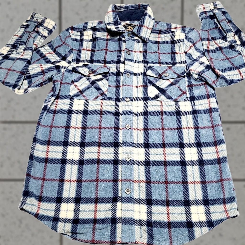 Vintage Freedom Foundry Dry Goods Co. Men's Flannel Fleece Shirts Lot Of 2 - Red & Blue Size US M / EU 48-50 / 2 - 1 Thumbnail