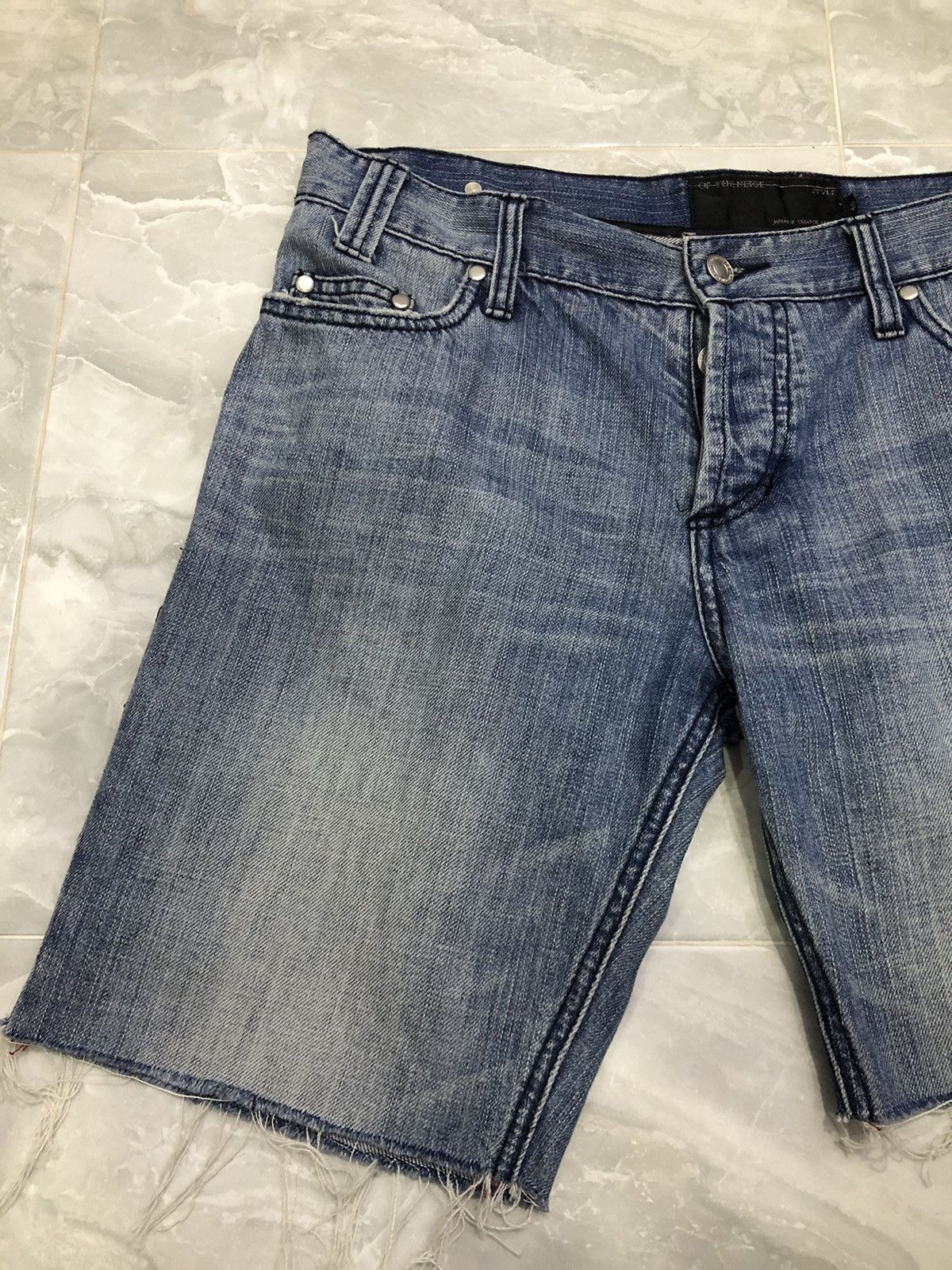 Japanese Brand Of The Neige Style Distressed Denim Shorts Size US 32 / EU 48 - 3 Thumbnail