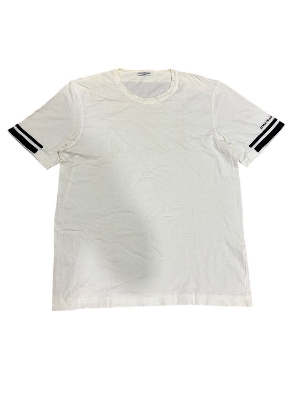 Stone Island × Vintage Vintage Stone Island White Tee Size US XL / EU 56 / 4 - 1 Thumbnail