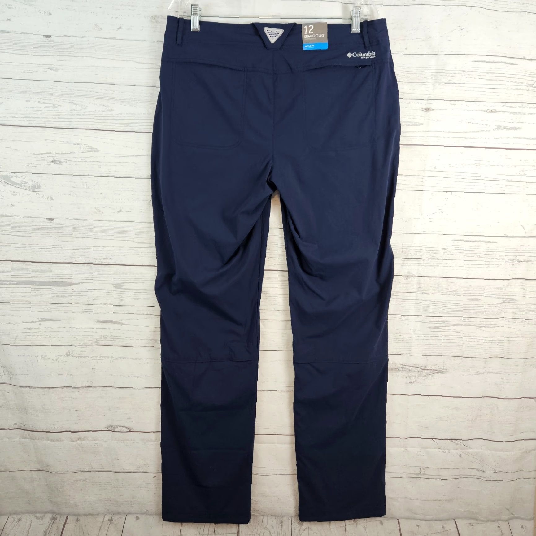 Vintage Columbia Womens Ultimate Break Wake Roll Up Pants Straight Leg Sz 12 Blue Casual Pant Size 34" / US 12 / IT 48 - 3 Thumbnail