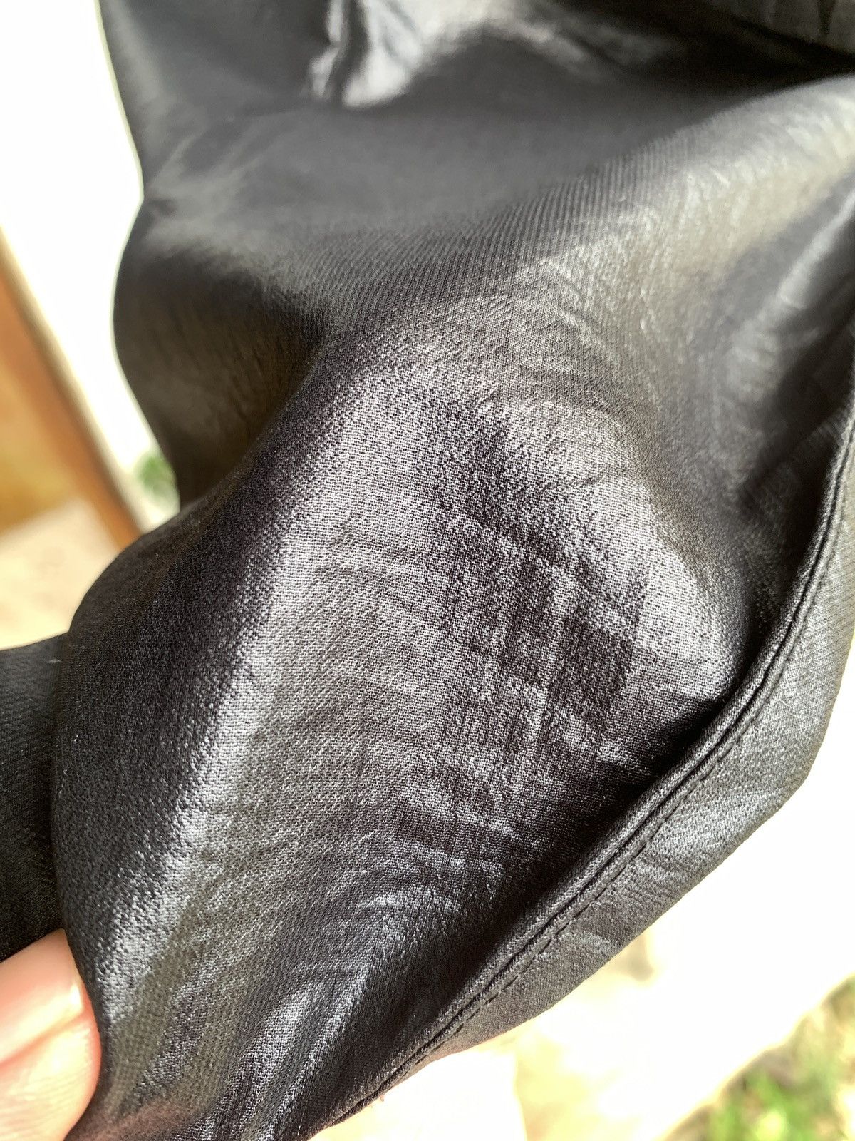 Japanese Brand y2k ZU.KU Black Leather Look Short Sleeves Blazer Size M / US 6-8 / IT 42-44 - 11 Thumbnail