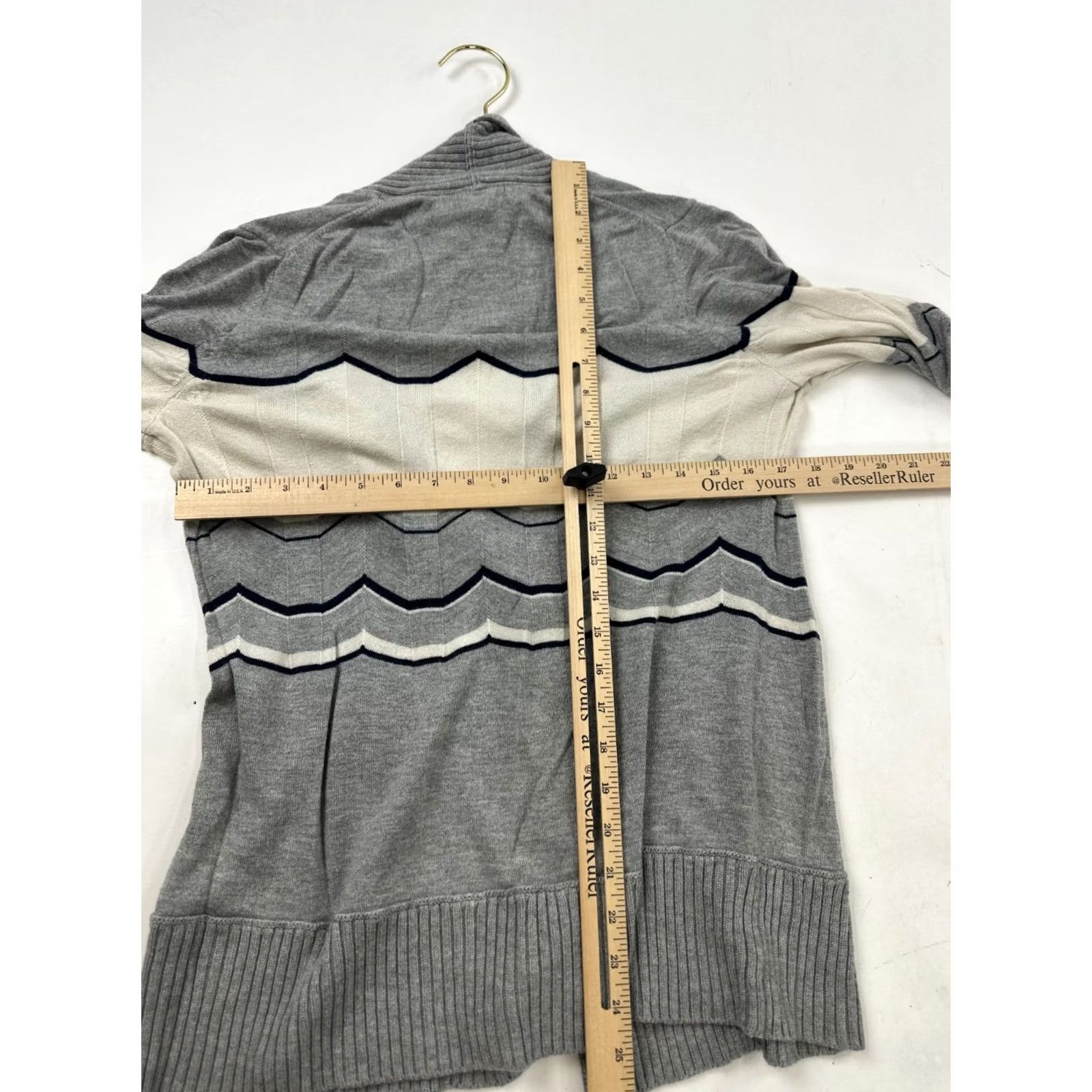 Banana Republic Banana Republic Sweater Womens M Gray Merino Wool Cardigan Open Front Size M / US 6-8 / IT 42-44 - 6 Thumbnail