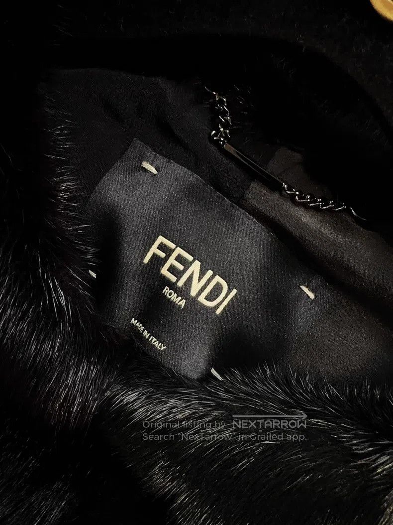 Fendi Fendi Black and Dark Green Mink Fur Coat Size XS / US 0-2 / IT 36-38 - 8 Thumbnail