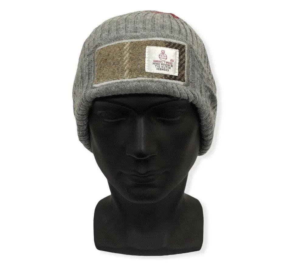 Harris Tweed × Japanese Brand Japanese Brand Harris Tweed Trademark Logo Beanie Hat Size ONE SIZE - 1 Thumbnail