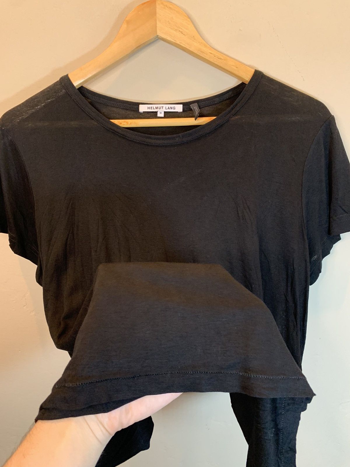Designer × Helmut Lang *RARE* Helmut Lang Viscose Semi-Sheer Knit Unisex Shirt Top Size M / US 6-8 / IT 42-44 - 4 Thumbnail