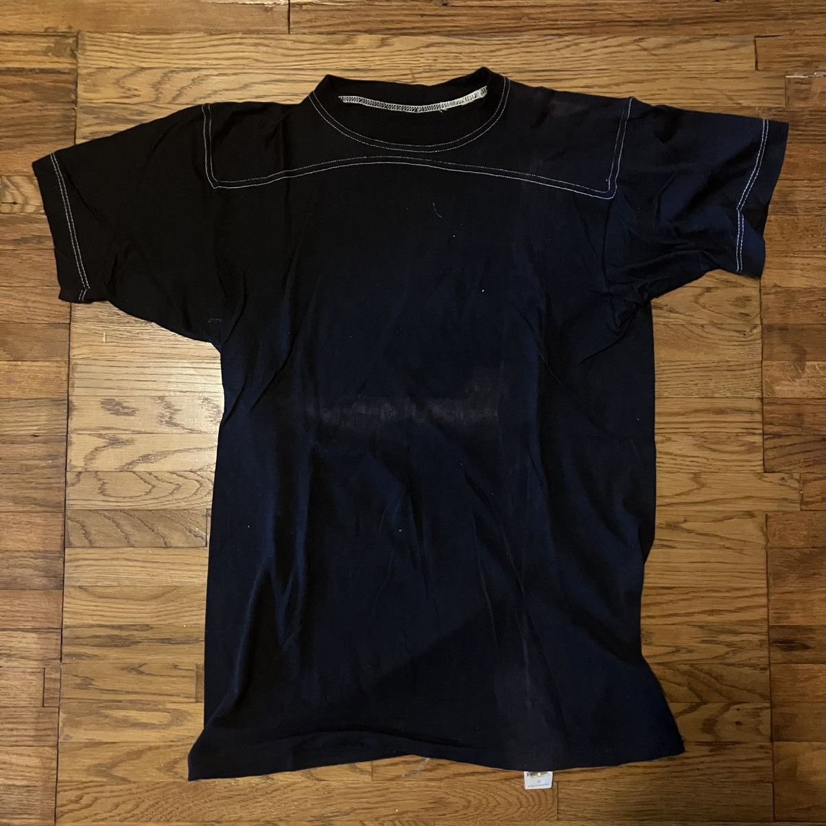 Vintage 1970s Black Russell Blank T-Shirt Size US S / EU 44-46 / 1 - 1 Thumbnail