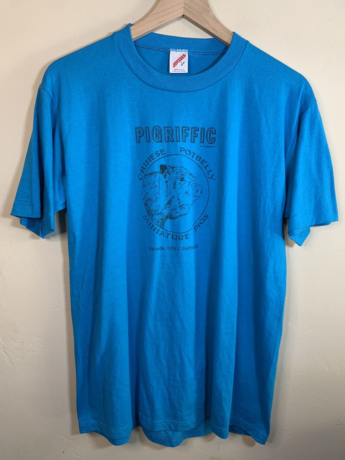 RARE Vintage 80s Pigriffic Potbelly Pigs Nevada City T-Shirt