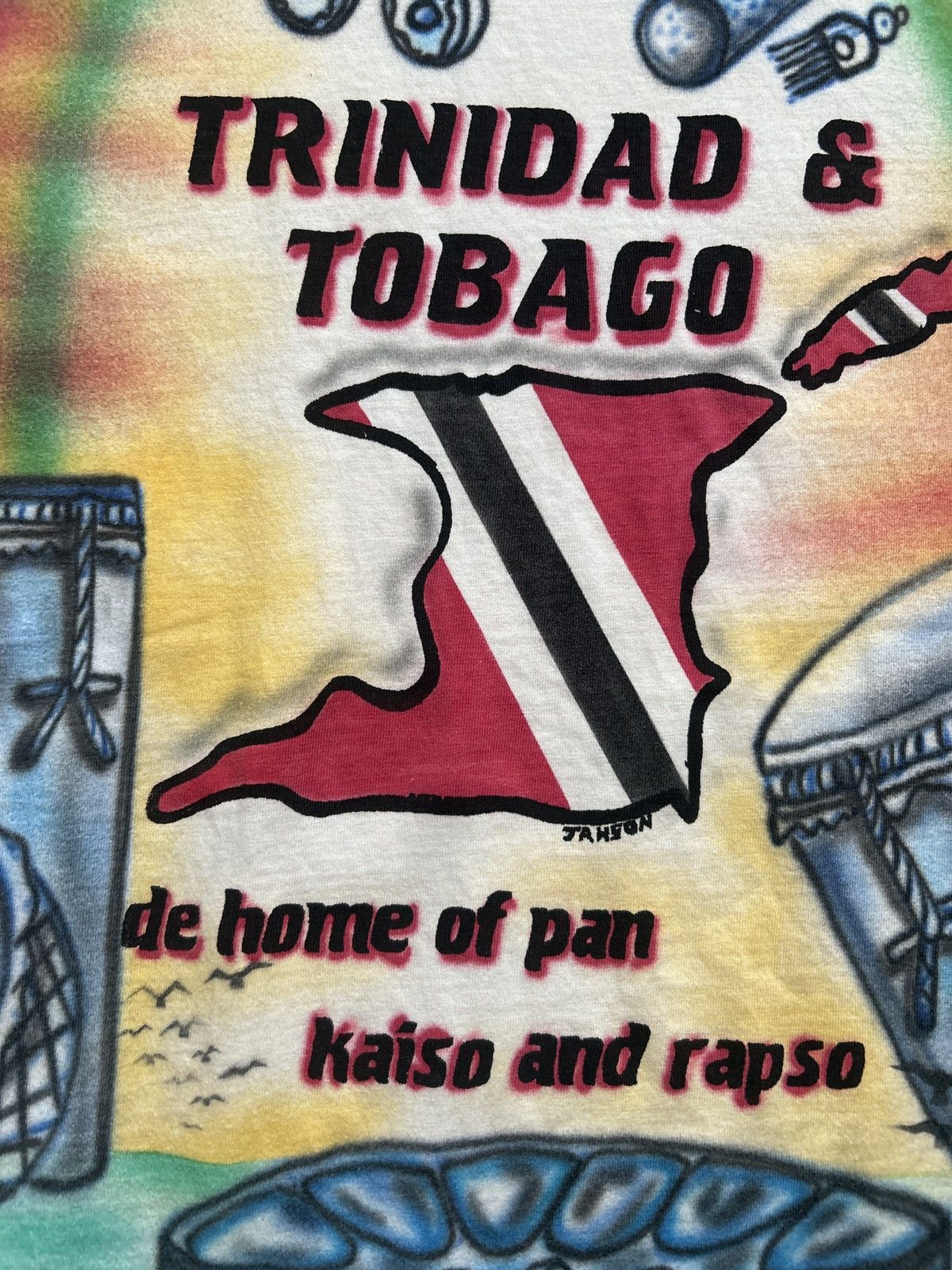 Vintage Vintage Airbrushed AOP Trinidad T shirt Size XL Y2K Size US XL / EU 56 / 4 - 3 Thumbnail