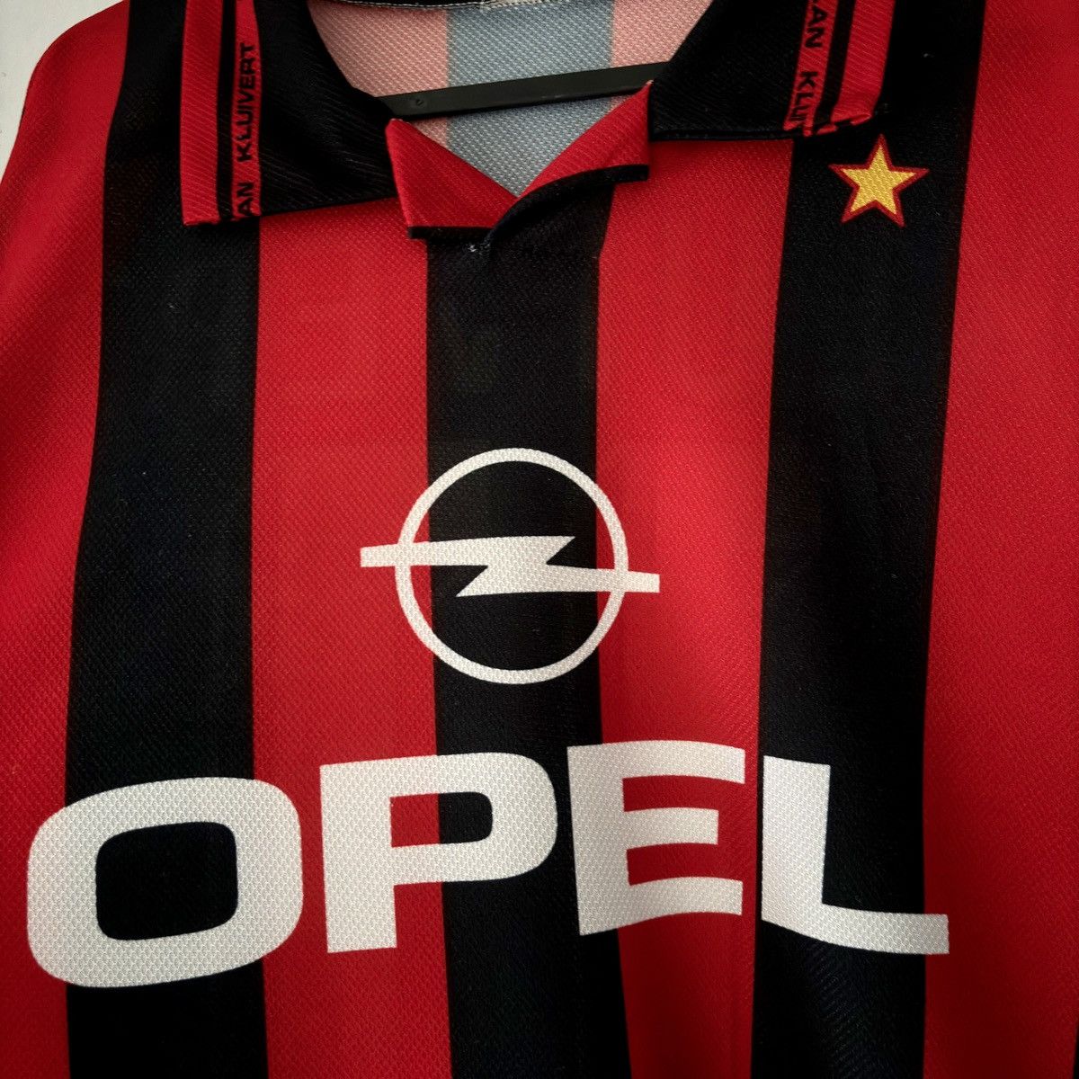 Vintage 1997 1998 AC Milan Italy Kluivert Retro Soccer Jersey Size US XL / EU 56 / 4 - 5 Thumbnail