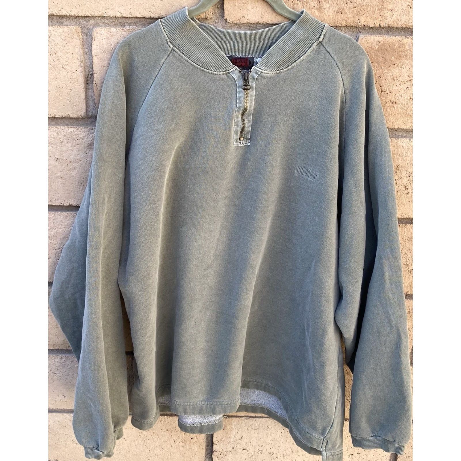 Quiksilver VINTAGE Quicksilver Sweatshirt Raglan Henley Zipper Pullover Green XL Men Long Sleeve Casual Beach 80s 90s Size US XL / EU 56 / 4 - 2 Thumbnail