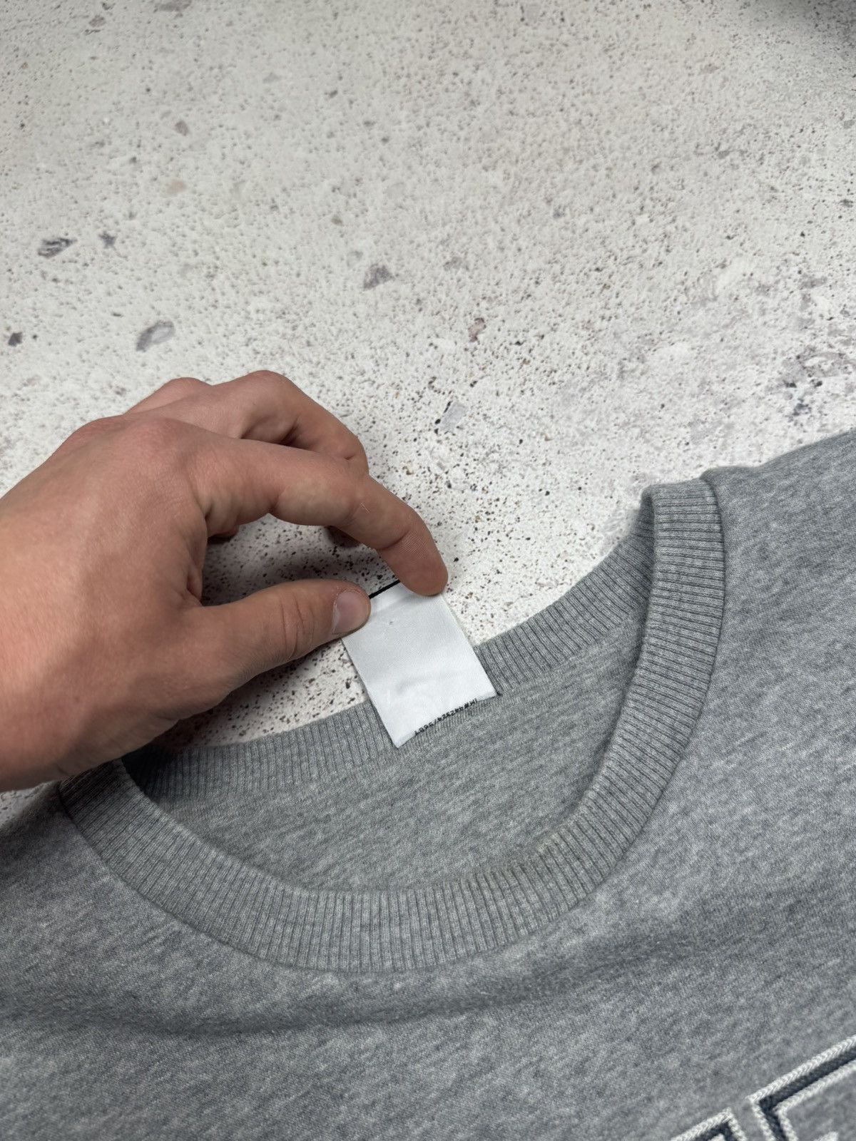 Nike × Vintage Vintage Y2K Nike Sweatshirt Jumper Grey Men’s Drill L Size US L / EU 52-54 / 3 - 7 Thumbnail