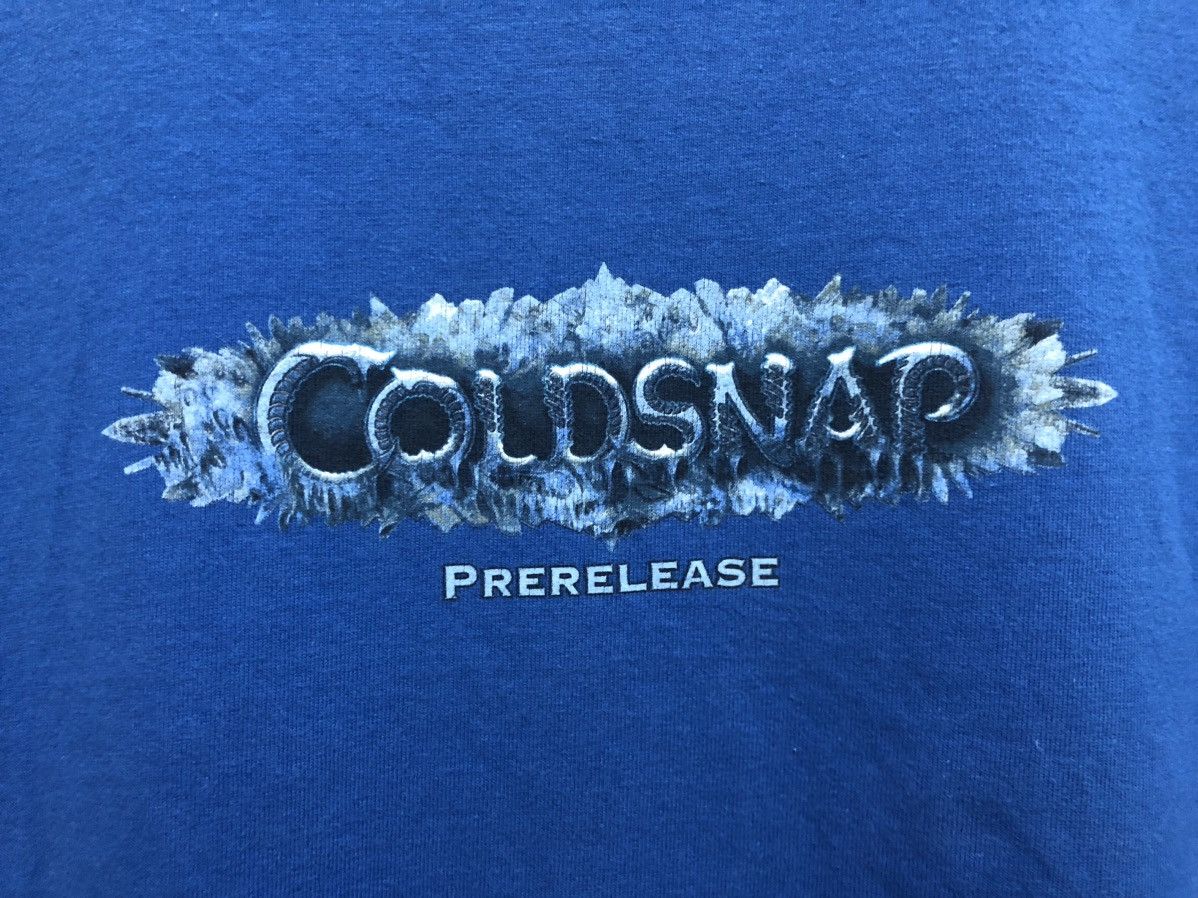Vintage RARE 🔥 COLDSNAP PRERELEASE MAGIC THE GATHERING PROMO TEE Size US L / EU 52-54 / 3 - 6 Thumbnail